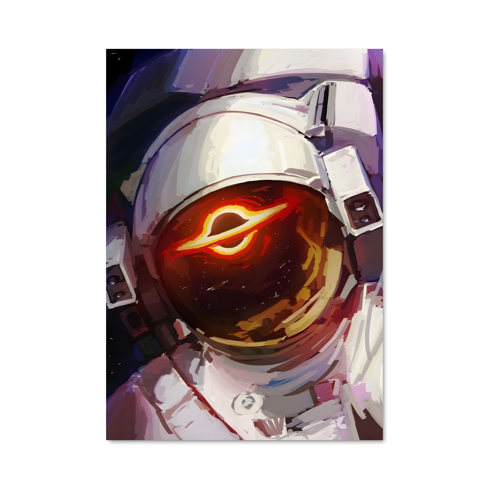 Poster L'Œil Rouge de l'Espace – affiche Art spatial